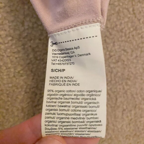 Organic Basics Core Singlet Women's S Pink Sleeveless Tank Cropped Camisole - Picture 7 of 8